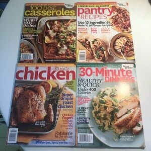 Lot of 4 Better Homes & Garden Magazines 2010, 2014, pantry,  Chicken, Casserole